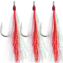 8Pcs/4Pcs Bucktail Teasers Fishing Hook Saltwater Fishing Lures Rig Stainless Steel Fishing Jig Hooks For Catfish Bass