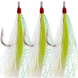 8Pcs/4Pcs Bucktail Teasers Fishing Hook Saltwater Fishing Lures Rig Stainless Steel Fishing Jig Hooks For Catfish Bass