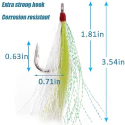 8Pcs/4Pcs Bucktail Teasers Fishing Hook Saltwater Fishing Lures Rig Stainless Steel Fishing Jig Hooks For Catfish Bass