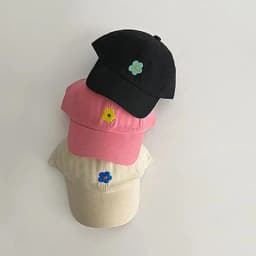 2024 New Baby Summer Baseball Cap Cute Flower Pattern Baby Girl Sun Hats Outdoor Children Hat Cotton Kids Adjustable Visor Caps