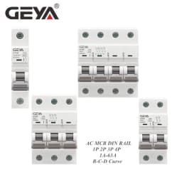 GEYA GYM9 4P MCB 6A-63A 6KA Breaking Capacity MCB Din Rail Mini Circuit Breaker 6A-63A AC Type Factory Direct Manufacturer