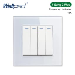 Wallpad White Tempered Glass Panel Wall 1 2 3 Way Curtain Switch USB EU UK EU Socket Outlet TV TEL RJ45 Sat 86*86mm