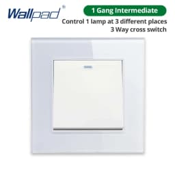 Wallpad White Tempered Glass Panel Wall 1 2 3 Way Curtain Switch USB EU UK EU Socket Outlet TV TEL RJ45 Sat 86*86mm