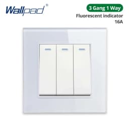 Wallpad White Tempered Glass Panel Wall 1 2 3 Way Curtain Switch USB EU UK EU Socket Outlet TV TEL RJ45 Sat 86*86mm