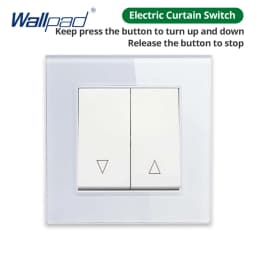 Wallpad White Tempered Glass Panel Wall 1 2 3 Way Curtain Switch USB EU UK EU Socket Outlet TV TEL RJ45 Sat 86*86mm