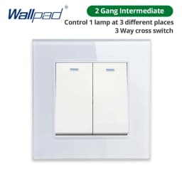 Wallpad White Tempered Glass Panel Wall 1 2 3 Way Curtain Switch USB EU UK EU Socket Outlet TV TEL RJ45 Sat 86*86mm