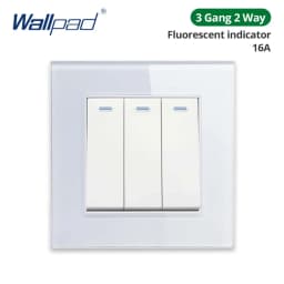 Wallpad White Tempered Glass Panel Wall 1 2 3 Way Curtain Switch USB EU UK EU Socket Outlet TV TEL RJ45 Sat 86*86mm
