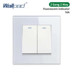 Wallpad White Tempered Glass Panel Wall 1 2 3 Way Curtain Switch USB EU UK EU Socket Outlet TV TEL RJ45 Sat 86*86mm