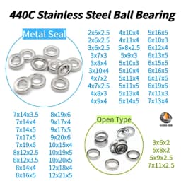 10Pcs SMR74ZZ ABEC-9 Bearing Stainless Steel Ball Bearing 4x7x2.5 3x6x2.5 3x8x4 4x9x4 6x10x3 9x17x5 10x15x4 Fishing Reel Bearing