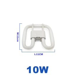 220V 2D Four-Pin Butterfly Lamp GR10q 10W 21W 38W Modulator Tube Tri-Phosphor Fluorescent Energy-Saving Light Bulb White