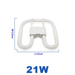 220V 2D Four-Pin Butterfly Lamp GR10q 10W 21W 38W Modulator Tube Tri-Phosphor Fluorescent Energy-Saving Light Bulb White