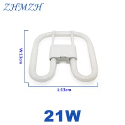 220V 2D Four-Pin Butterfly Lamp GR10q 10W 21W 38W Modulator Tube Tri-Phosphor Fluorescent Energy-Saving Light Bulb White