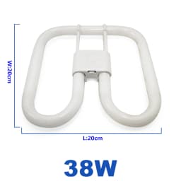 220V 2D Four-Pin Butterfly Lamp GR10q 10W 21W 38W Modulator Tube Tri-Phosphor Fluorescent Energy-Saving Light Bulb White