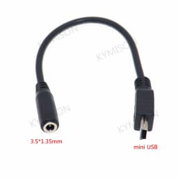 5.5*2.1mm 4.0*1.7mm DC Power Plug Waterproof Jacket Female To Micro USB / Mini USB / Type C Male Adapter Cable