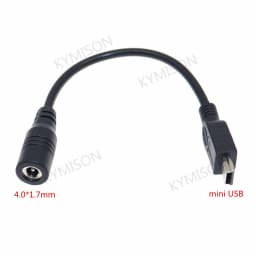 5.5*2.1mm 4.0*1.7mm DC Power Plug Waterproof Jacket Female To Micro USB / Mini USB / Type C Male Adapter Cable
