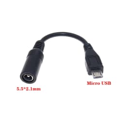 5.5*2.1mm 4.0*1.7mm DC Power Plug Waterproof Jacket Female To Micro USB / Mini USB / Type C Male Adapter Cable