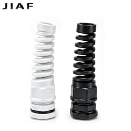 5PCS Waterproof Anti-bending Cable Gland M12 Plastic Joint M16 Nylon PA66 Torsion-proof Glands M20 M25 Seal Joint M18 Connector