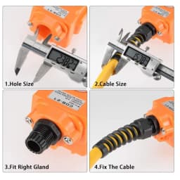 5PCS Waterproof Anti-bending Cable Gland M12 Plastic Joint M16 Nylon PA66 Torsion-proof Glands M20 M25 Seal Joint M18 Connector