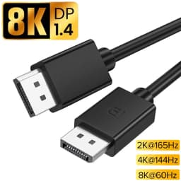 DisplayPort Cable DP 240Hz Cable DP1.4 8K 4K 144Hz 165Hz Display Port Cord Adapter For Video PC Laptop TV 8K Display Port Cable