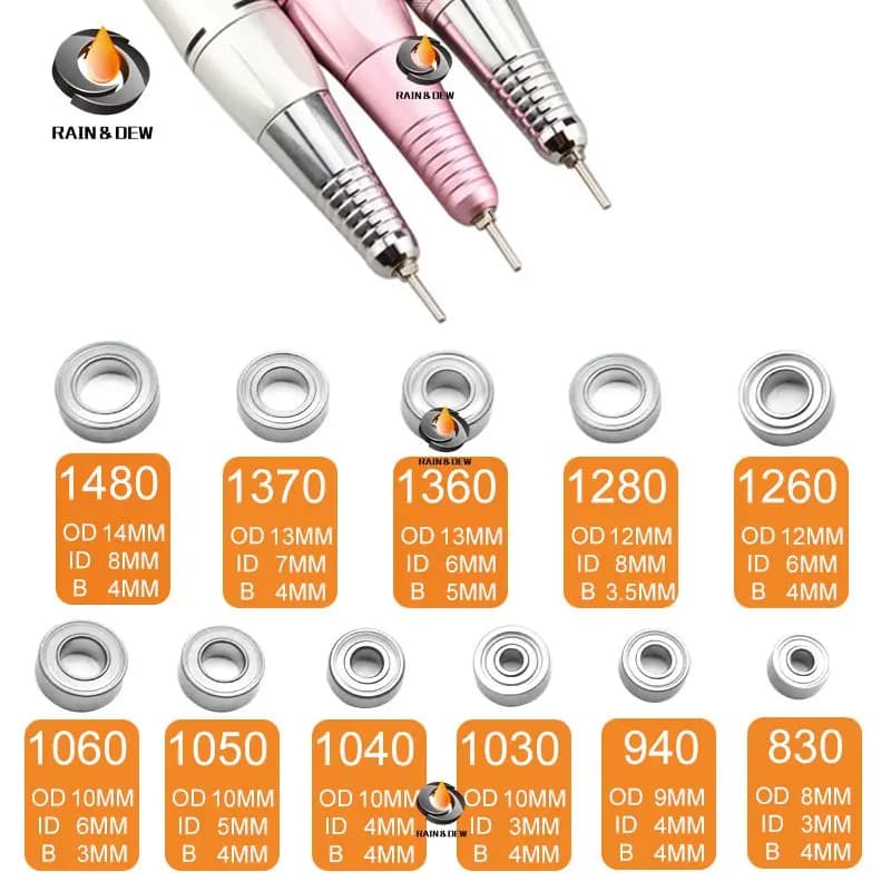 For STRONG 102 102L 105L 120 H120 107 II Carbon Brush Micromotor Handpiece Ball Bearing Electric Nails Drill 1480 1260 940 830