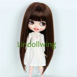 9-10 inch Blyth Wig Long Light Blonde Straight Hair 0809