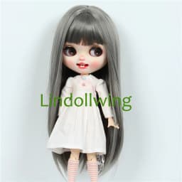 9-10 inch Blyth Wig Long Light Blonde Straight Hair 0809