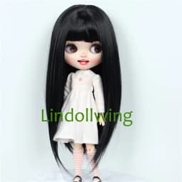9-10 inch Blyth Wig Long Light Blonde Straight Hair 0809
