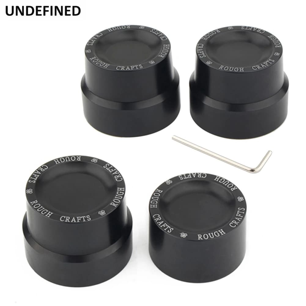 Motorcycle Front Rear Axle Nut Cover Caps CNC Black For Harley Touring Road Glide Low Rider Sportster Iron 883 XL1200 Softail