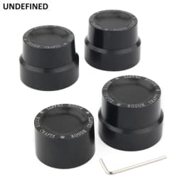 Motorcycle Front Rear Axle Nut Cover Caps CNC Black For Harley Touring Road Glide Low Rider Sportster Iron 883 XL1200 Softail