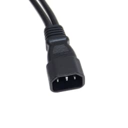 UPS Server Splitter C14 to 2 X C13 Power Adapter Cable Single C14 to Dual 5-15R C13 Short Power Y Type Adapter Cord 10A 250V