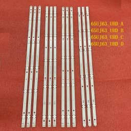 12 PCS/set LED Backlight Strip for TV 65UJ634V 65UJ6300 65UJ630V 65UJ5500 65UK6100 65UJ63_UHD_A B C D NC650DGEAAFX7 EAV64054301