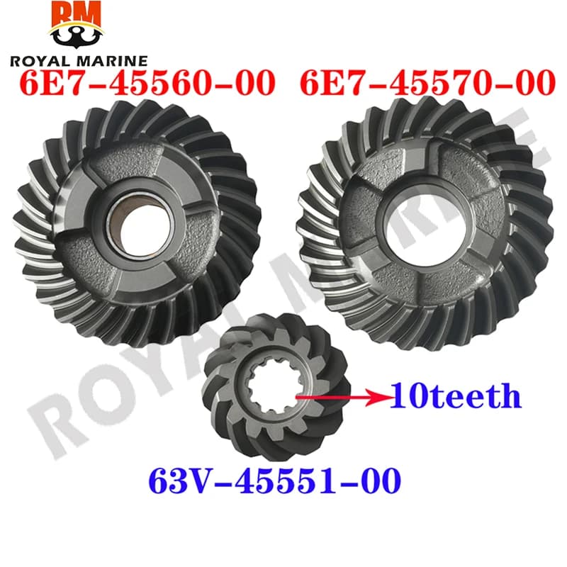 Gear Kit For Yamaha 4 Stroke 15HP F15 Outboard Motor 6E7-45560-01 63V-45551-00 6E7-45571-00 Boat Engine Parts