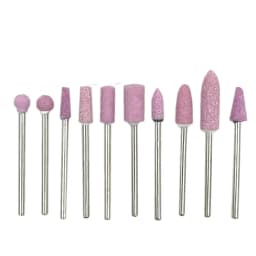 10pcs/set Dental Stone Grinder Polisher Burs 2.35mm Shank For Contouring Shaping Porcelain Dental Rotary Stone Polisher