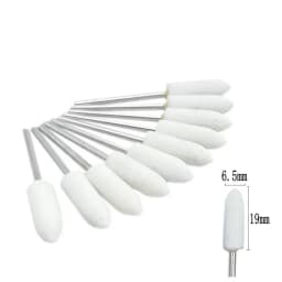 10pcs/set Dental Stone Grinder Polisher Burs 2.35mm Shank For Contouring Shaping Porcelain Dental Rotary Stone Polisher