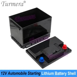 Turmera 12V Automobile Starting Lithium Batteries Shell Car Battery Box for L2-400 Series AGM-60 H5-60 Replace 12V Lead-Acid Use