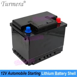 Turmera 12V Automobile Starting Lithium Batteries Shell Car Battery Box for L2-400 Series AGM-60 H5-60 Replace 12V Lead-Acid Use