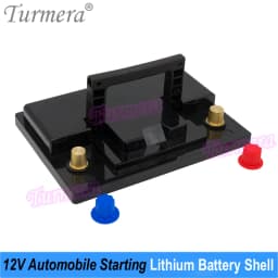 Turmera 12V Automobile Starting Lithium Batteries Shell Car Battery Box for L2-400 Series AGM-60 H5-60 Replace 12V Lead-Acid Use