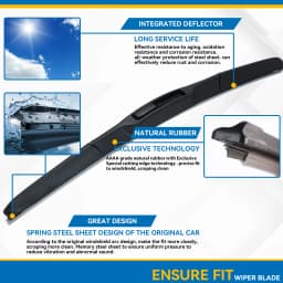Universal Car Windscreen Wiper Blade U Hook Type 14"16"17"18"19"20"21"22"24"26" Windshield Rubber Hybrid Auto Wipers Accessories