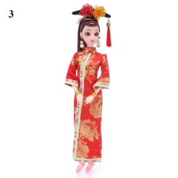 Handmade 30cm Doll Accessories Unique Dress Clothes For Chinese Traditional Dress Cheongsam Style Evening Dress 1/6 Doll Clothes