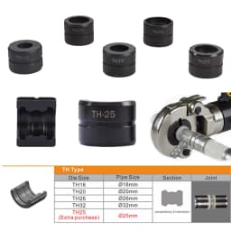 TH Mould 16, 20, 25,26, 32mm Pex Pipe Crimping Tool CW-1632 TH Die Pipe Crimping Tool Jaws CW-1632