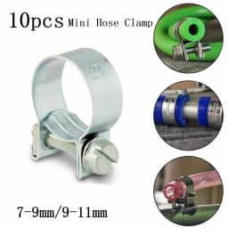 10Pcs Hose Fuel Hose Clip 7-9mm 9-11mm Carbon Steel Oil Water CPU Air Gas Pipe Fixing Tube Clamp Metal Fastener Hardware