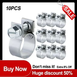 10Pcs Hose Fuel Hose Clip 7-9mm 9-11mm Carbon Steel Oil Water CPU Air Gas Pipe Fixing Tube Clamp Metal Fastener Hardware