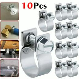 10Pcs Hose Fuel Hose Clip 7-9mm 9-11mm Carbon Steel Oil Water CPU Air Gas Pipe Fixing Tube Clamp Metal Fastener Hardware