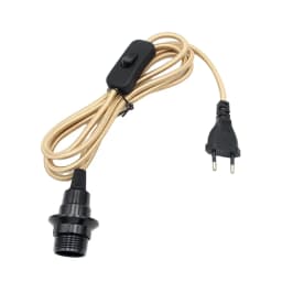 2m EU Standard Power Cord with Switch E14 Bulb Holder Lamp Socket For Bed Room Decor Lamps Simple Pendant Light Cord Kits