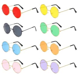 Vintage Oval Style Sunglasses Woman Metal Frame Retro Sun Glasses Male Female Clear Mirror Small Round Gafas De Sol Para Hombre