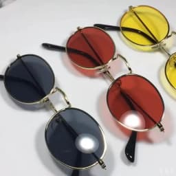 Vintage Oval Style Sunglasses Woman Metal Frame Retro Sun Glasses Male Female Clear Mirror Small Round Gafas De Sol Para Hombre
