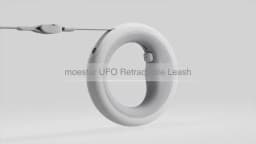 MOESTAR 2022 UFO Retractable Pet Leash 2 Plus 3.0m Flexible Dog Traction Rope with Rechargeable LED Light Ring Shape