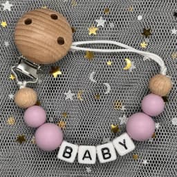 Free Handmade Personalized Name Baby Pacifier Clips Chains Silicone Beads Teether Teething Toys Dummy Holder Pacifier Chain Gift