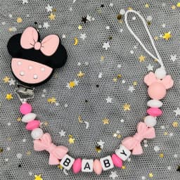 Free Handmade Personalized Name Baby Pacifier Clips Chains Silicone Beads Teether Teething Toys Dummy Holder Pacifier Chain Gift