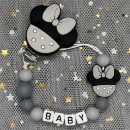 Free Handmade Personalized Name Baby Pacifier Clips Chains Silicone Beads Teether Teething Toys Dummy Holder Pacifier Chain Gift